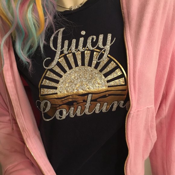 RARE new vintage juicy couture tee shirt and 2 bracelet set ! - Picture 5 of 13